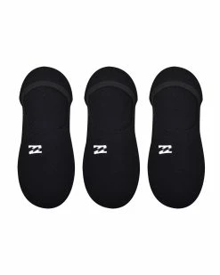 Billabong 3-Pack Core No-Show Socks BLACK 10 Billabong 3-Pack Core No-Show Socks BLACK -billabong shop abyaa00169 billabongf blk frt1