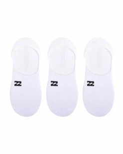 Billabong 3-Pack Core No-Show Socks WHITE (wht) 10 Billabong 3-Pack Core No-Show Socks WHITE (wht) -billabong shop abyaa00169 billabongf wht frt1