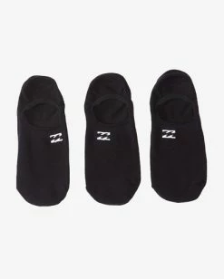 Billabong 3-Pack Core No-Show Socks BLACK 11 Billabong 3-Pack Core No-Show Socks BLACK -billabong shop abyaa00169 billabongp blk frt1 1