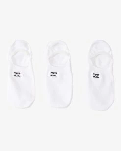 Billabong 3-Pack Core No-Show Socks WHITE (wht) 11 Billabong 3-Pack Core No-Show Socks WHITE (wht) -billabong shop abyaa00169 billabongp wht frt1 1