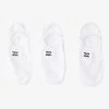 Billabong 3-Pack Core No-Show Socks WHITE (wht) -billabong shop abyaa00169 billabongp wht frt1