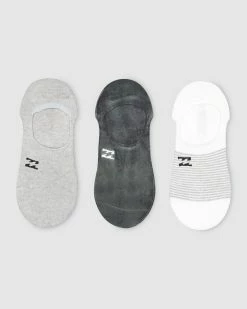 Billabong All Day Tie-Dye No-Show Socks BLACK -billabong shop abyaa00170 billabongf blk frt1