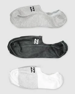 Billabong All Day Tie-Dye No-Show Socks BLACK -billabong shop abyaa00170 billabongp blk dtl1