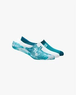 Billabong All Day Tie-Dye No-Show Socks TEAL (tea) -billabong shop abyaa00170 billabongp tea frt1 1