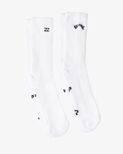 Billabong 2-Pack Core Crew Socks WHITE (wht) 5 Billabong 2-Pack Core Crew Socks WHITE (wht) - Image 3