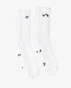 Billabong 2-Pack Core Crew Socks WHITE (wht)