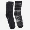 Billabong 2-Pack Camo Crew Socks BLACK -billabong shop abyaa00173 billabongp blk frt1