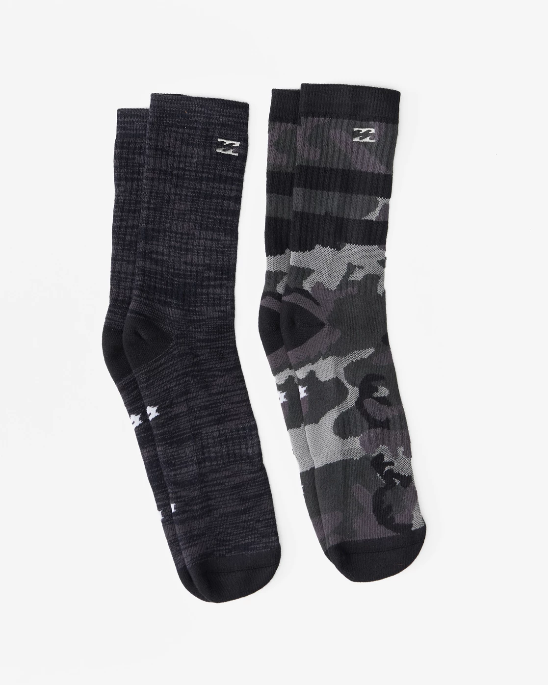 Billabong 2-Pack Camo Crew Socks BLACK 3 Billabong 2-Pack Camo Crew Socks BLACK