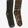 Billabong 2-Pack Camo Crew Socks GREEN (grn) 2 Billabong 2-Pack Camo Crew Socks GREEN (grn) -billabong shop abyaa00173 billabongp grn frt1