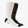 Billabong 2 Pack Zebra Block Crew Socks OLIVE (olv) -billabong shop abyaa00182 billabongp olv frt1