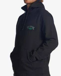 Billabong A/Div Compass Pullover Hoodie BLACK -billabong shop abyft00222 billabongw blk dtl1 2