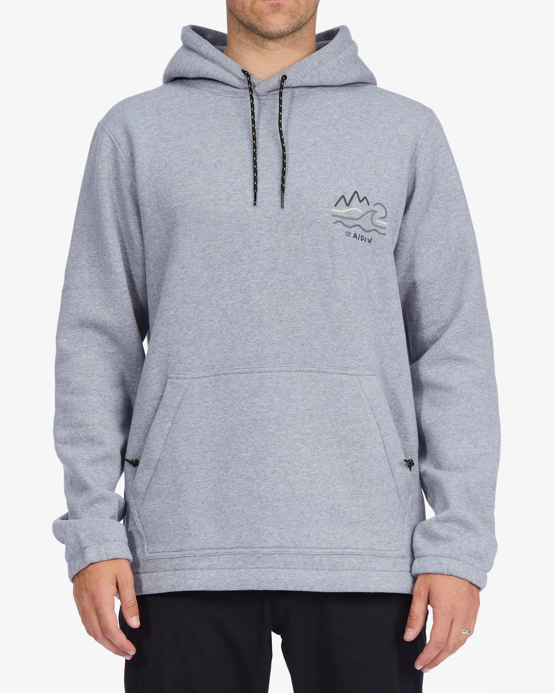 Billabong A/Div Compass Pullover Hoodie GREY HEATHER (grh) 3 Billabong A/Div Compass Pullover Hoodie GREY HEATHER (grh)