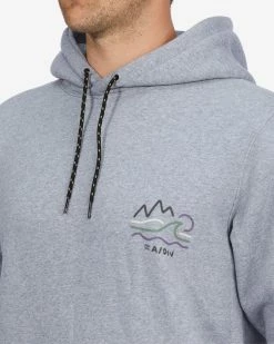 Billabong A/Div Compass Pullover Hoodie LIGHT GREY HEATHER (lgh) -billabong shop abyft00222 billabongw lgh dtl2 2