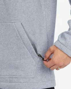 Billabong A/Div Compass Pullover Hoodie LIGHT GREY HEATHER (lgh) -billabong shop abyft00222 billabongw lgh dtl3 2