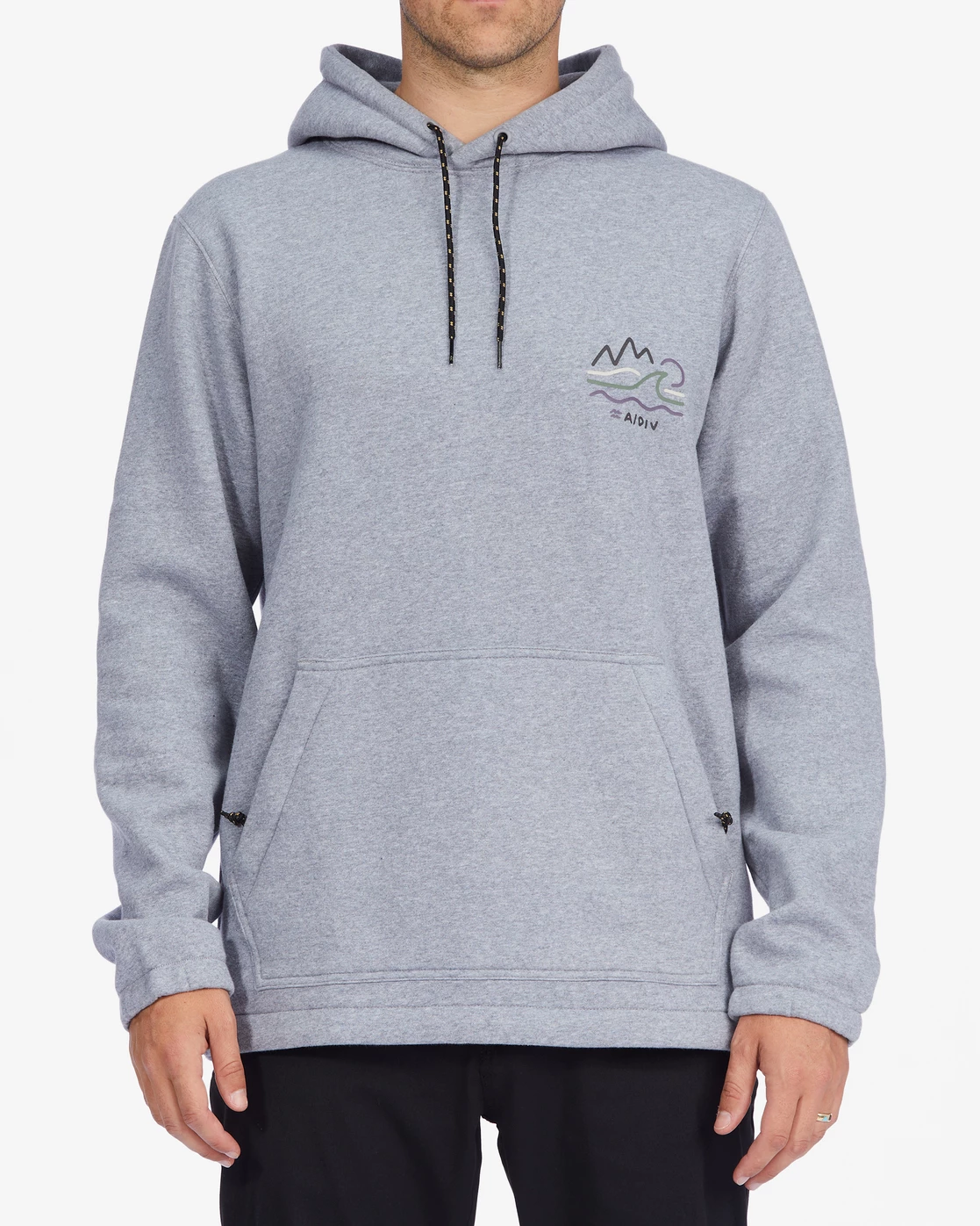 Billabong A/Div Compass Pullover Hoodie LIGHT GREY HEATHER (lgh) 3 Billabong A/Div Compass Pullover Hoodie LIGHT GREY HEATHER (lgh)