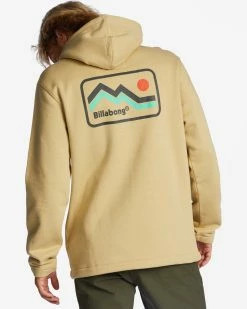 Billabong A/Div Compass Pullover Hoodie FIELD KHAKI (tgr0) -billabong shop abyft00222 billabongw tgr0 bck1