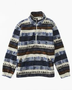 Billabong A/Div Boundary Half-Zip Mock Neck Pullover BLEACH (wbk0) -billabong shop abyft00231 billabongf wbk0 frt1