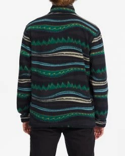 Billabong A/Div Boundary Half-Zip Mock Neck Pullover BLACK -billabong shop abyft00231 billabongw blk bck1 1