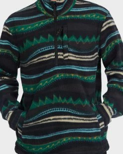 Billabong A/Div Boundary Half-Zip Mock Neck Pullover BLACK -billabong shop abyft00231 billabongw blk dtl1