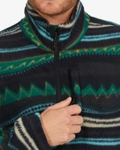 Billabong A/Div Boundary Half-Zip Mock Neck Pullover BLACK -billabong shop abyft00231 billabongw blk dtl2