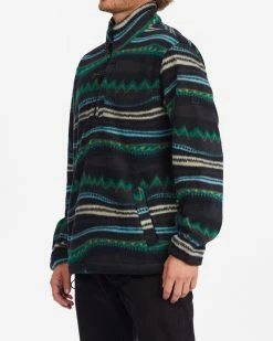 Billabong A/Div Boundary Half-Zip Mock Neck Pullover BLACK -billabong shop abyft00231 billabongw blk sd3 1
