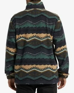 Billabong A/Div Boundary Half-Zip Mock Neck Pullover EVERGREEN (egr) -billabong shop abyft00231 billabongw egr bck1 1