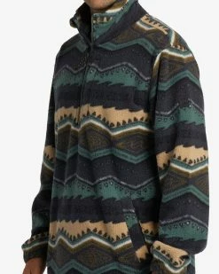 Billabong A/Div Boundary Half-Zip Mock Neck Pullover EVERGREEN (egr) -billabong shop abyft00231 billabongw egr dtl1 1