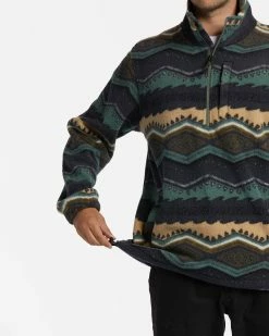 Billabong A/Div Boundary Half-Zip Mock Neck Pullover EVERGREEN (egr) -billabong shop abyft00231 billabongw egr dtl2 1
