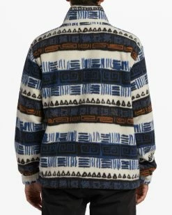 Billabong A/Div Boundary Half-Zip Mock Neck Pullover BLEACH (wbk0) -billabong shop abyft00231 billabongw wbk0 bck1