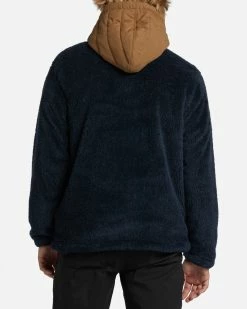 Billabong A/Div Badger Hooded Half-Zip Pullover NAVY (nvy) -billabong shop abyft00309 billabongw nvy bck1