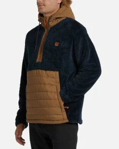 Billabong A/Div Badger Hooded Half-Zip Pullover NAVY (nvy) -billabong shop abyft00309 billabongw nvy sd1