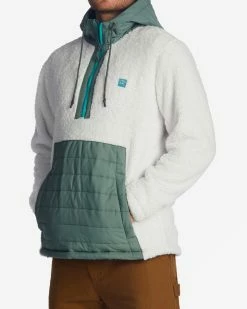 Billabong A/Div Badger Hooded Half-Zip Pullover FOG (szt0) -billabong shop abyft00309 billabongw szt0 sd3