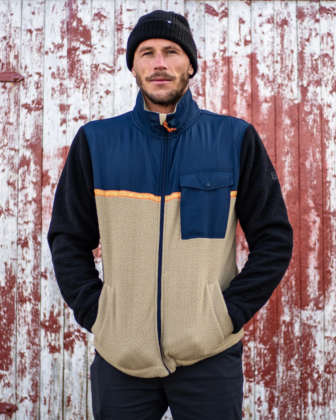 Billabong A/Div Boundary Trail Zip-Up Fleece NAVY (nvy) 3 Billabong A/Div Boundary Trail Zip-Up Fleece NAVY (nvy)