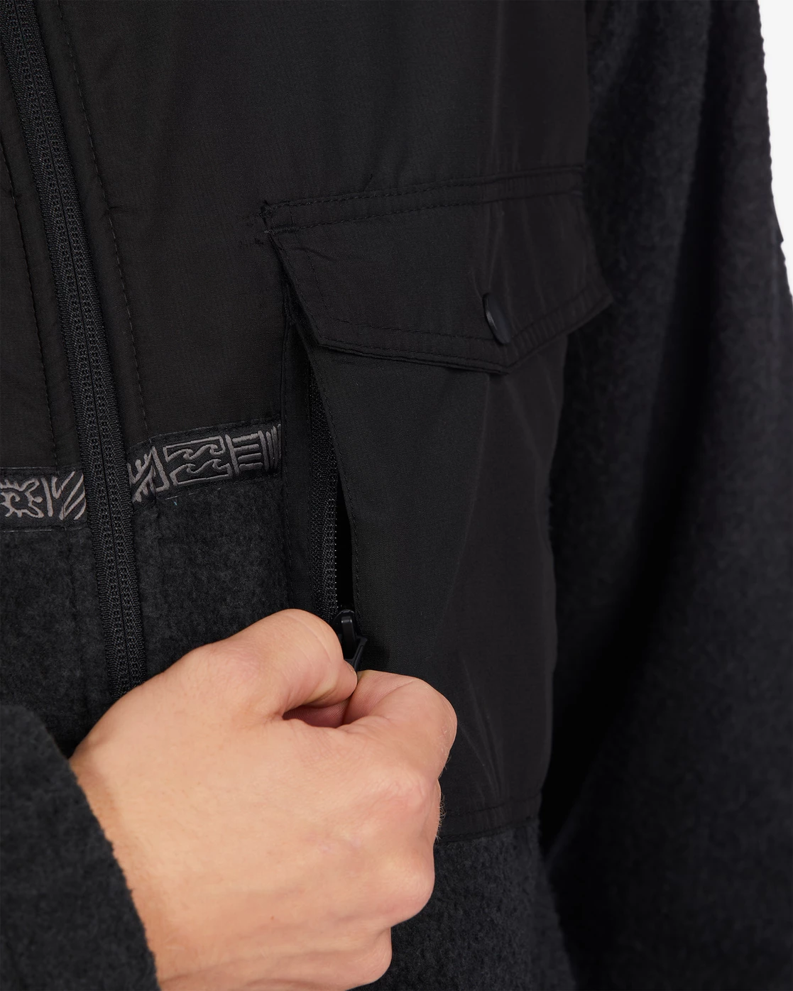 Billabong A/Div Boundary Trail Zip-Up Fleece BLACK HEATHER (bkh) 8 Billabong A/Div Boundary Trail Zip-Up Fleece BLACK HEATHER (bkh) - Image 6