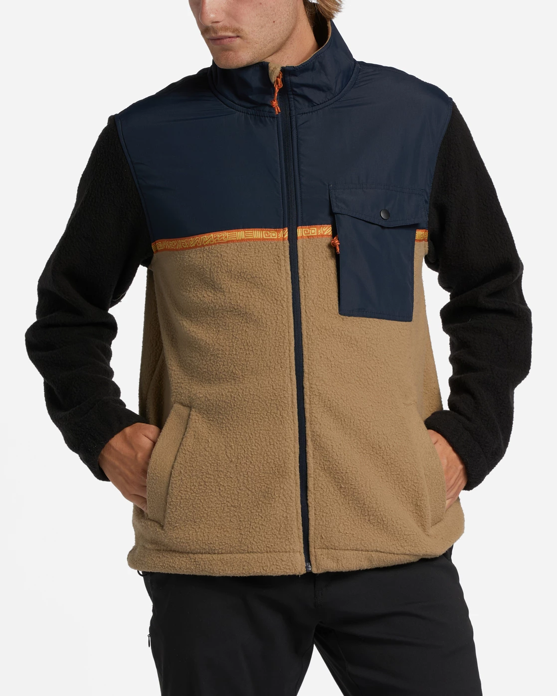 Billabong A/Div Boundary Trail Zip-Up Fleece NAVY (nvy) 4 Billabong A/Div Boundary Trail Zip-Up Fleece NAVY (nvy) - Image 2