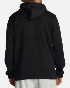Billabong A/Div Boundary Hooded Half-Zip Pullover BLACK HEATHER (bkh) -billabong shop abyft00317 billabongw bkh bck1 1