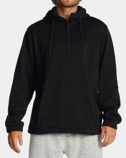 Billabong A/Div Boundary Hooded Half-Zip Pullover BLACK HEATHER (bkh)