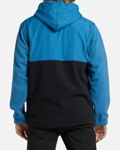 Billabong A/Div Boundary Hooded Half-Zip Pullover DEEP BLUE (dbl) -billabong shop abyft00317 billabongw dbl bck1 1