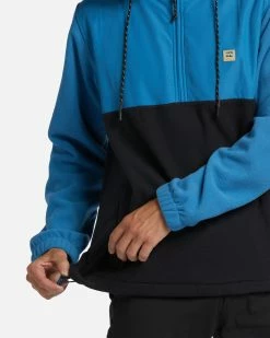 Billabong A/Div Boundary Hooded Half-Zip Pullover DEEP BLUE (dbl) -billabong shop abyft00317 billabongw dbl dtl1 1