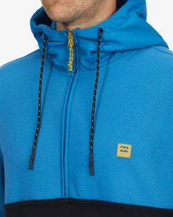 Billabong A/Div Boundary Hooded Half-Zip Pullover DEEP BLUE (dbl) -billabong shop abyft00317 billabongw dbl dtl2 1