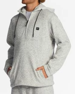 Billabong A/Div Boundary Hooded Half-Zip Pullover GREY HEATHER (grh) 9 Billabong A/Div Boundary Hooded Half-Zip Pullover GREY HEATHER (grh) -billabong shop abyft00317 billabongw grh sd3