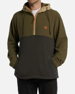 Billabong A/Div Boundary Hooded Half-Zip Pullover MILITARY (mil)