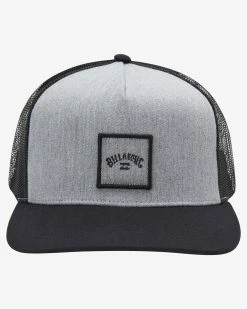 Billabong Stacked Trucker Hat GREY HEATHER (grh) -billabong shop abyha00184 billabongp grh frt1
