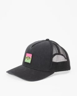Billabong Stacked Trucker Hat NEON GREEN (ngn) -billabong shop abyha00184 billabongp ngn frt1