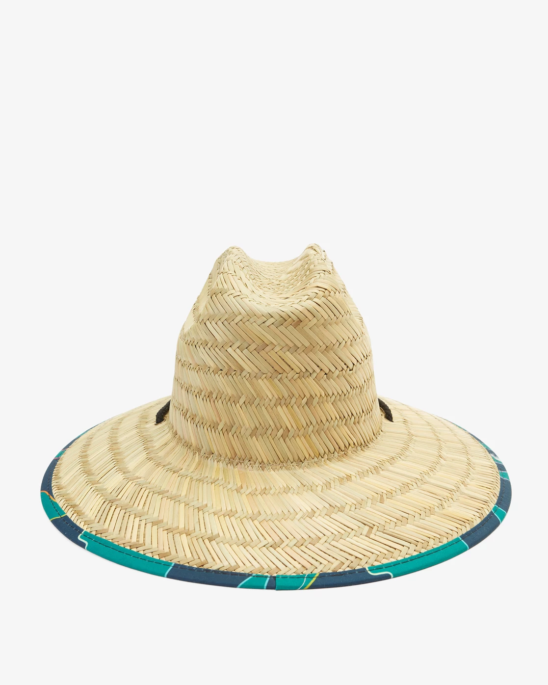 Billabong Tides Print Straw Lifeguard Hat DEEP TEAL (dta) 5 Billabong Tides Print Straw Lifeguard Hat DEEP TEAL (dta) - Image 3
