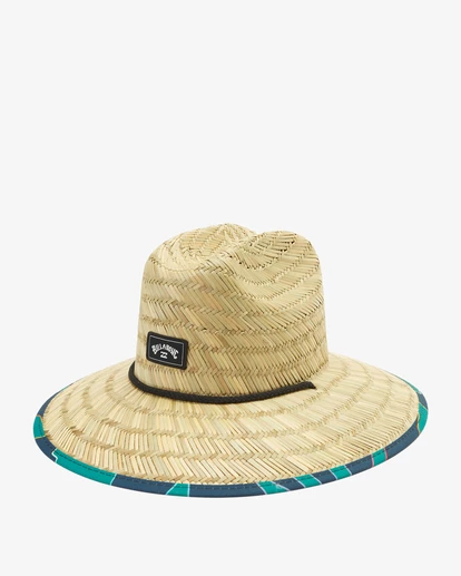Billabong Tides Print Straw Lifeguard Hat DEEP TEAL (dta) 7 Billabong Tides Print Straw Lifeguard Hat DEEP TEAL (dta) - Image 5
