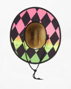 Billabong Tides Print Straw Lifeguard Hat STEALTH (sth) -billabong shop abyha00216 billabongp sth dtl1