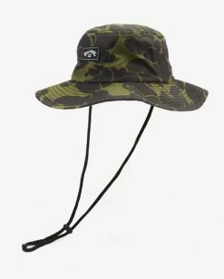 Billabong Big John Print Surf Safari Hat GREEN CAMO (gca) 12 Billabong Big John Print Surf Safari Hat GREEN CAMO (gca) -billabong shop abyha00218 billabongp gca frt1 1