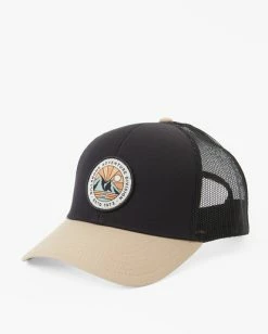 Billabong A/Div Walled Trucker Hat BLACK/TAN (bu9) -billabong shop abyha00238 billabongp bu9 sd1 1