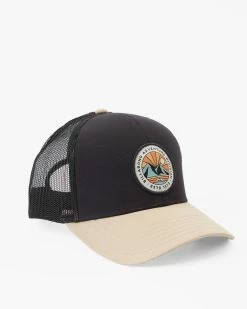 Billabong A/Div Walled Trucker Hat BLACK/TAN (bu9) -billabong shop abyha00238 billabongp bu9 sd2